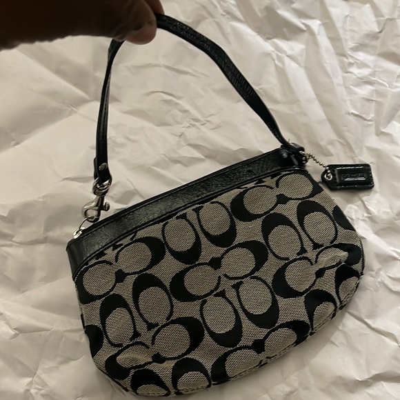 Black Coach wristlet - Picture 2 of 4